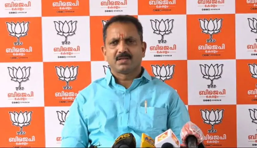 K. Surendran speaking to media | Screengrab: facebook.com|bjpkerala