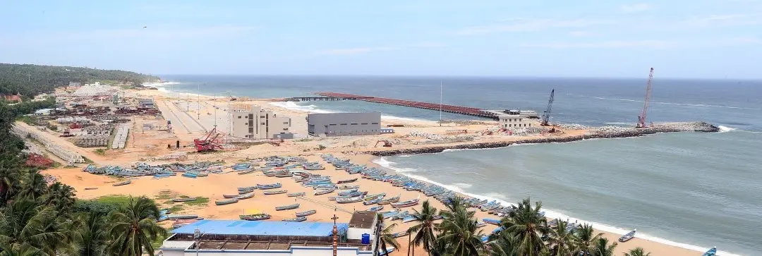 Vizhinjam port under construction. Photo: Biju Varghese/Mathrubhumi Archives