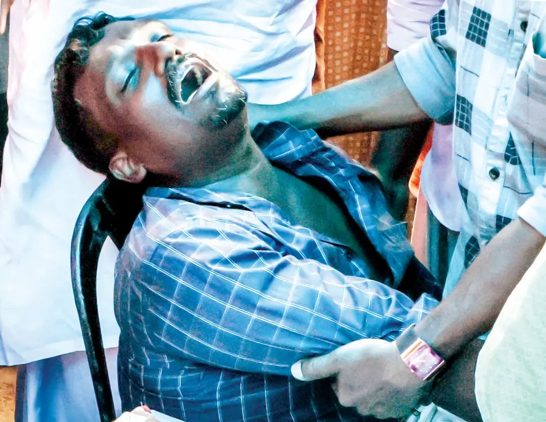 Viswajith's father lamenting