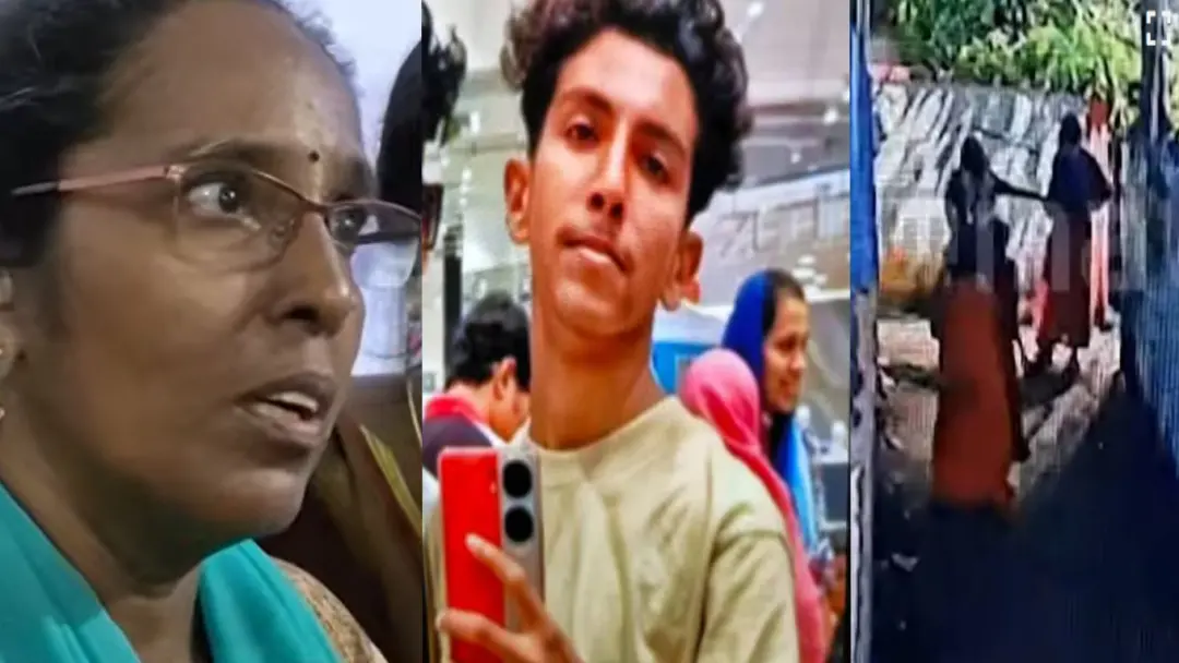 From (L) Daisy (Febin's mother), Febin, screengrab of the incident | Arranged/Screenshots