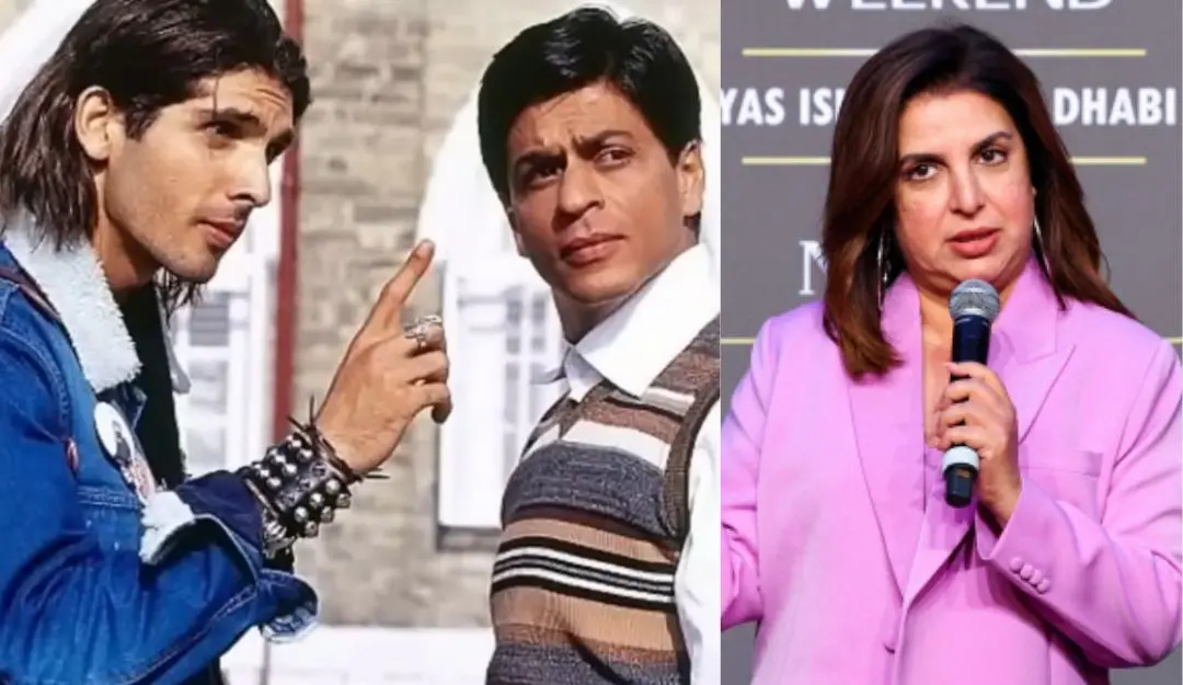 Zayed Khan and Shah Rukh Khan (L), Farah Khan