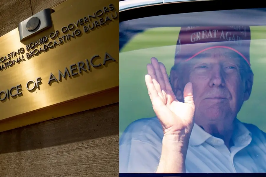 Trump administration begins mass layoffs at Voice of America, halts US-funded media