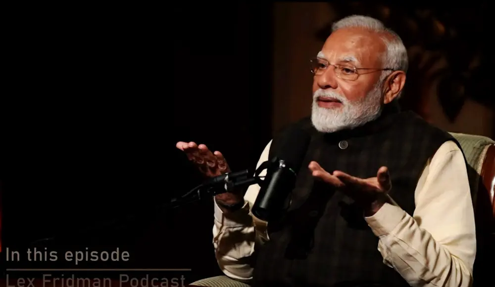 Narendra Modi during podcast with Lex Fridman | PTI
