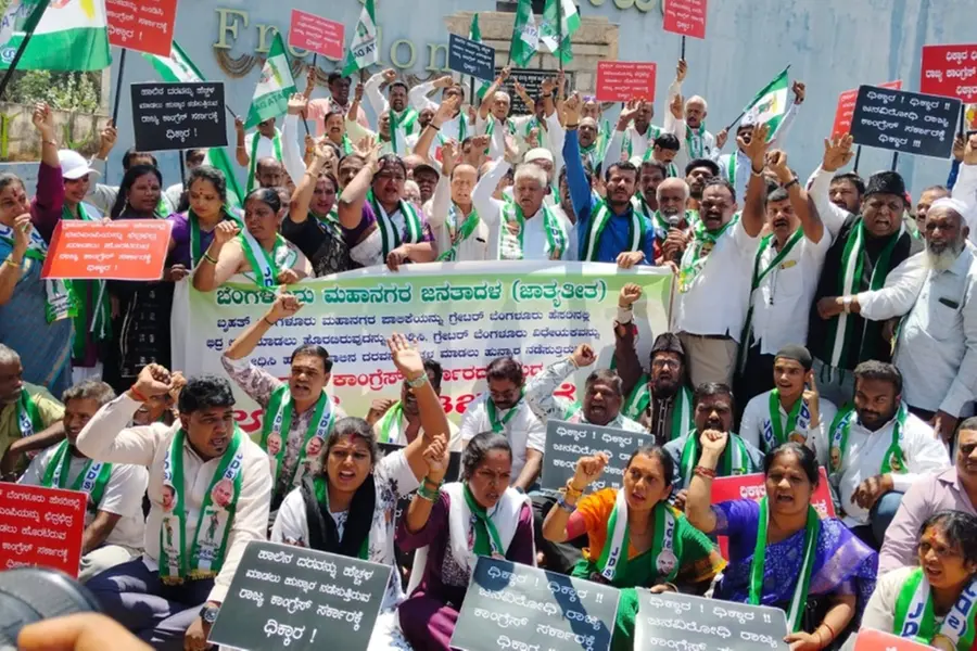 'Bid to appease real estate mafia, marginalise Kannadigas': Protests over Bengaluru Governance Bill