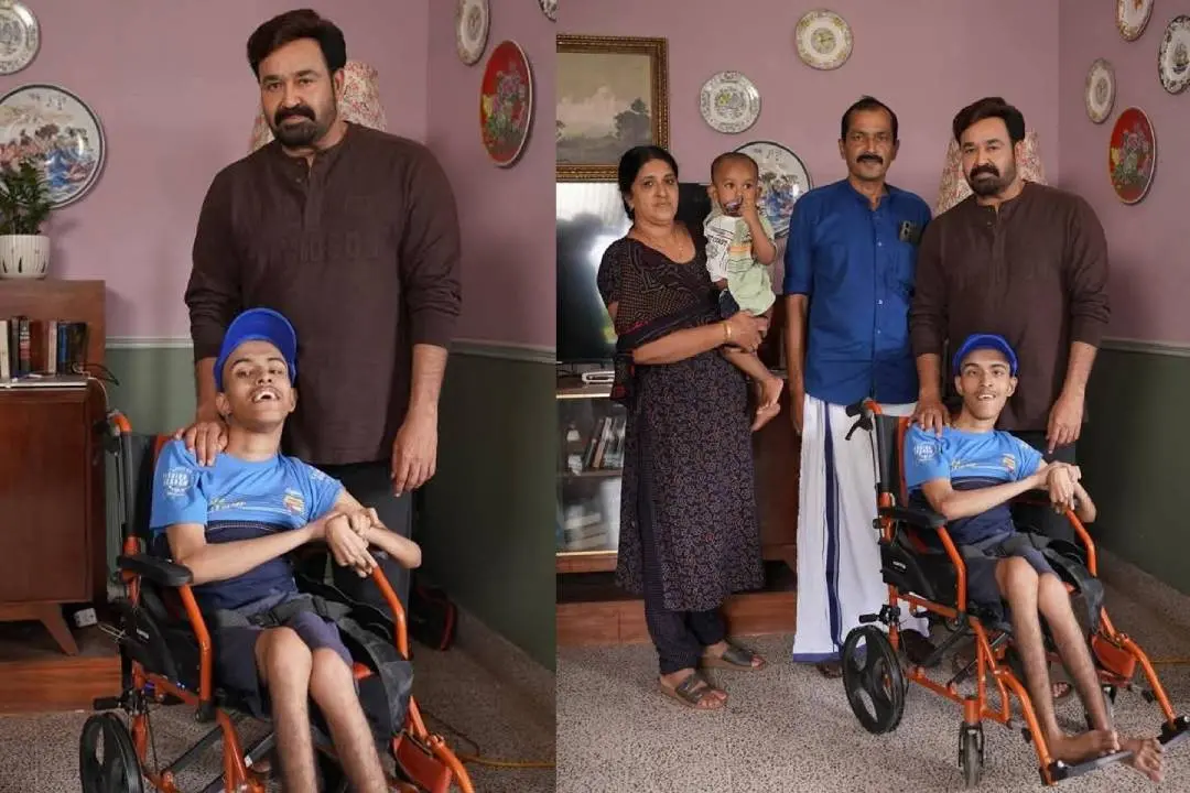 Anon and his family meets Mohanlal