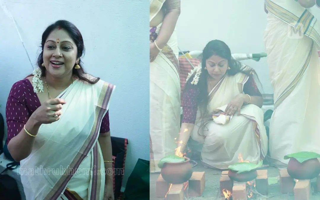 ചിപ്പി ആറ്റുകാൽ പൊങ്കാലയ്ക്കെത്തിയപ്പോൾ | ഫോട്ടോ: എം. പ്രവീൺ ദാസ് \ മാതൃഭൂമി