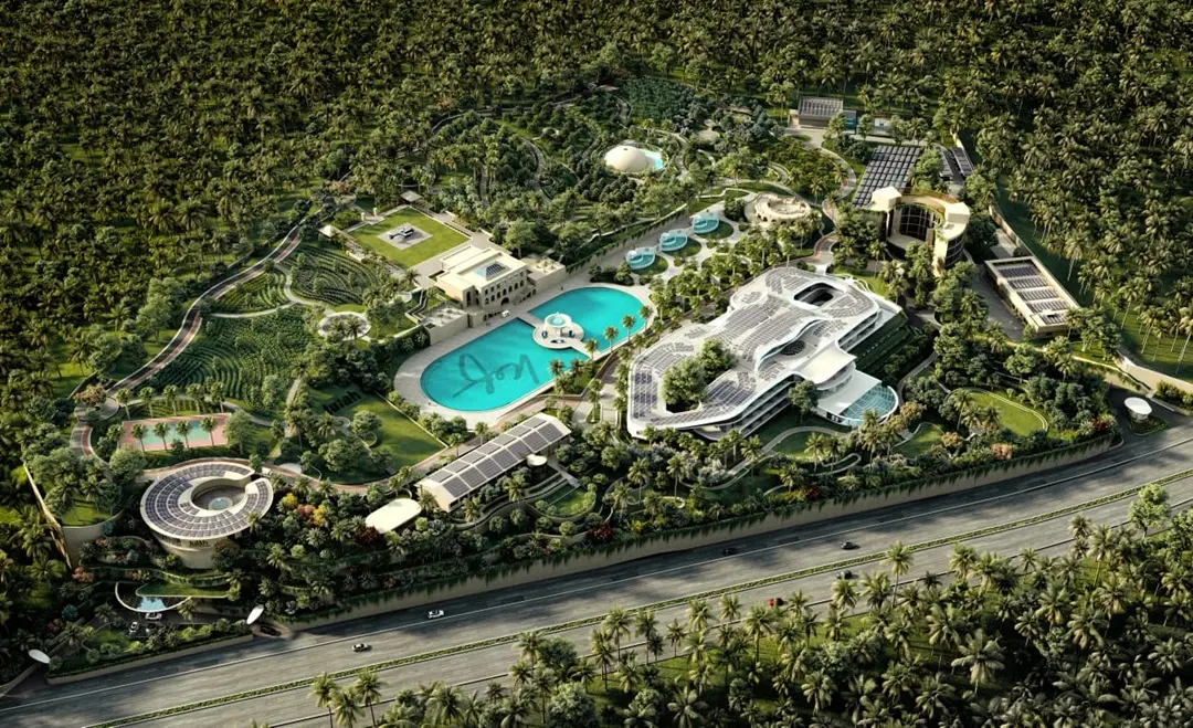 Aerial view of Tulah Wellness Sanctuary