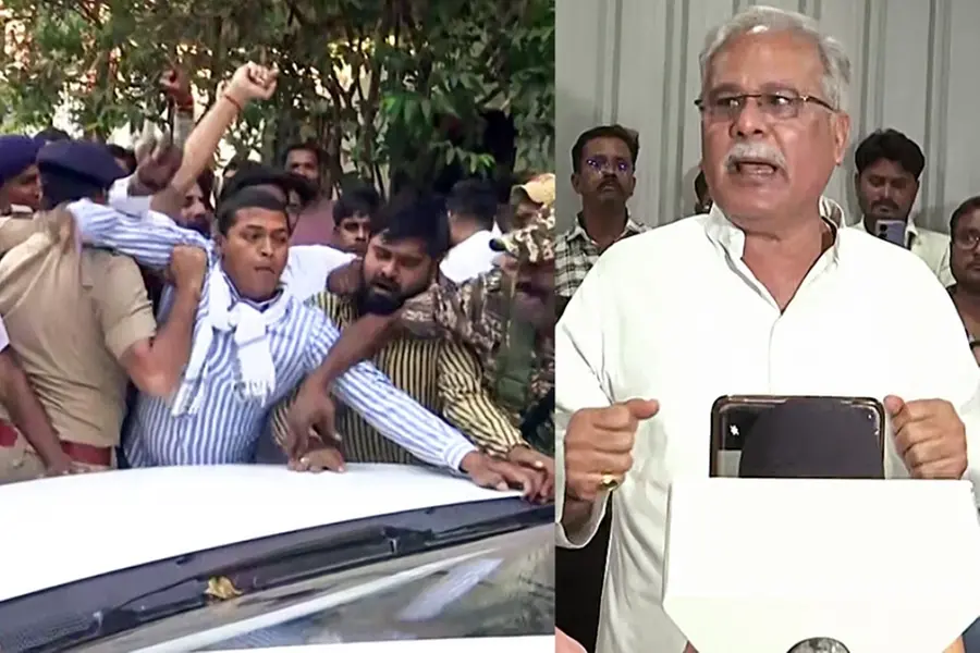 ‘ED has become a pet dog…’ Stone pelting, protests erupt during ED raids at Bhupesh Baghel’s home