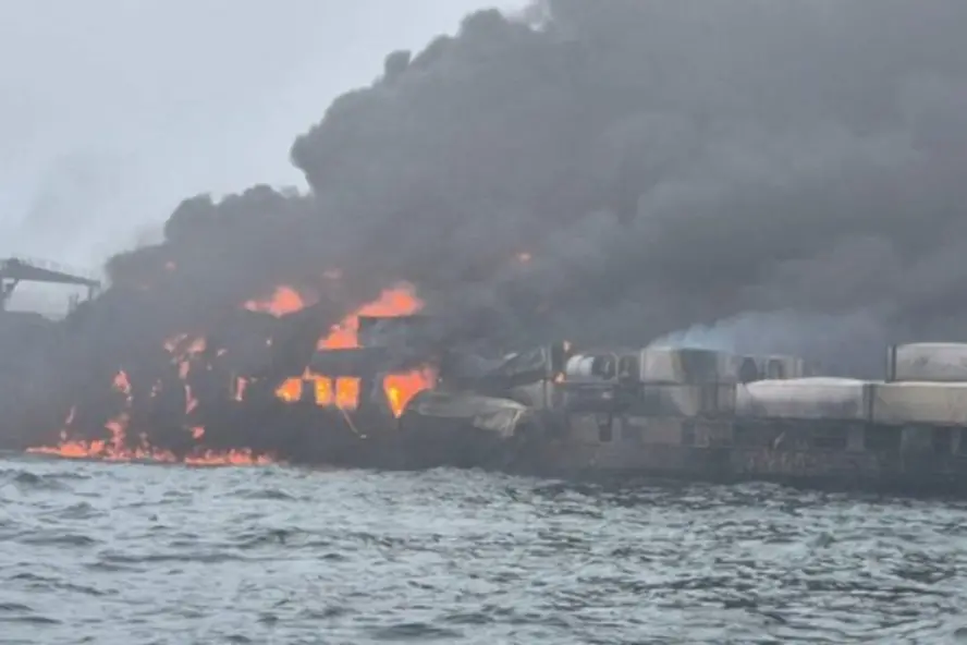 32 injured after cargo vessel smashes into tanker in North Sea, oil spill feared