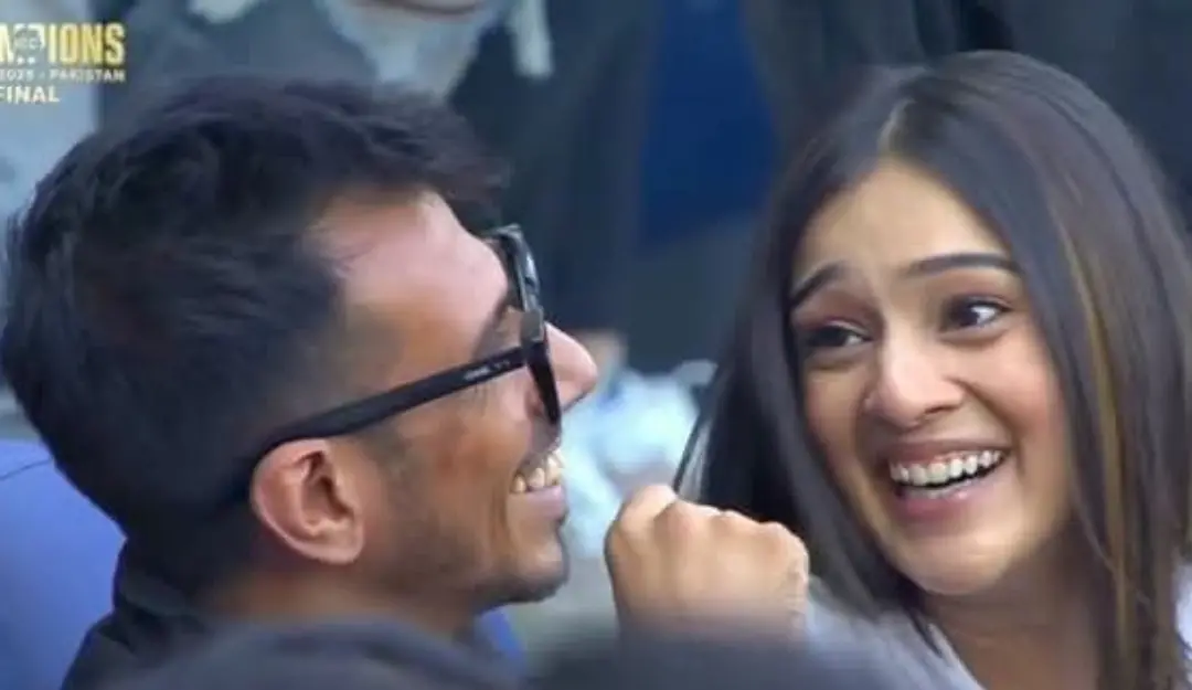 RJ Mahvash was spotted with Yuzvendra Chahal during the CT 2025 final.