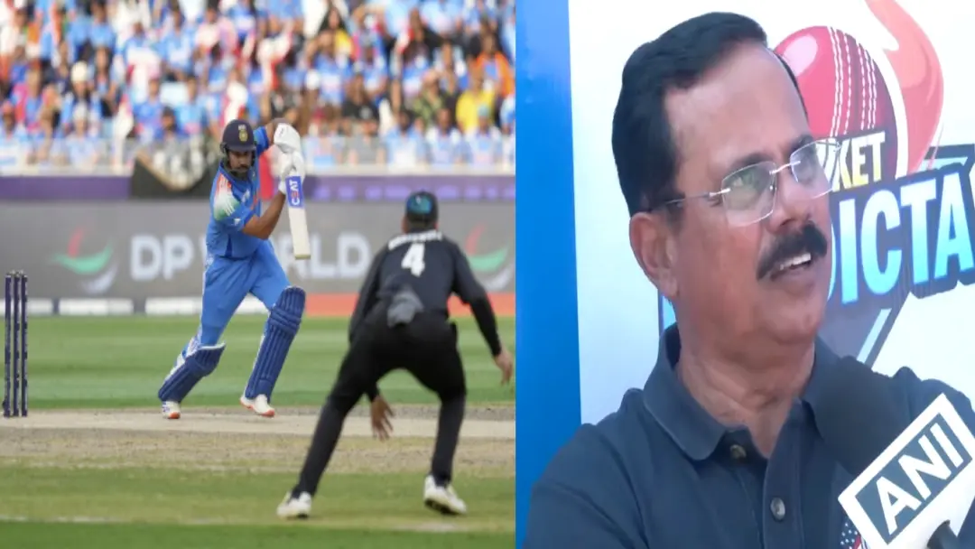 From (L) Rohit Sharma playing a shot in ICC Champions Trophy final; Coach Dinesh Lad