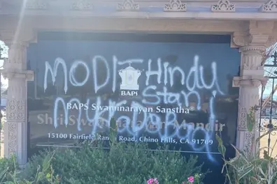 BAPS Hindu temple vandalised in California with anti-India graffiti