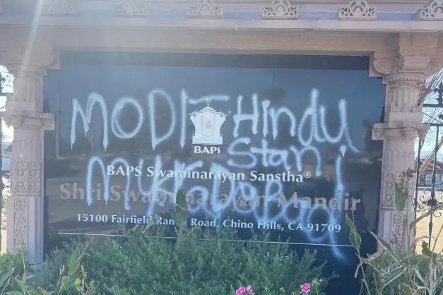 BAPS Hindu temple vandalised in California with anti-India graffiti