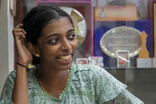 Indian Woman Grandmaster R Vaishali, sister of the Indian Grandmaster and FIDE World Cup 2023 Runner-up R Praggnanandhaa | Photo: PTI