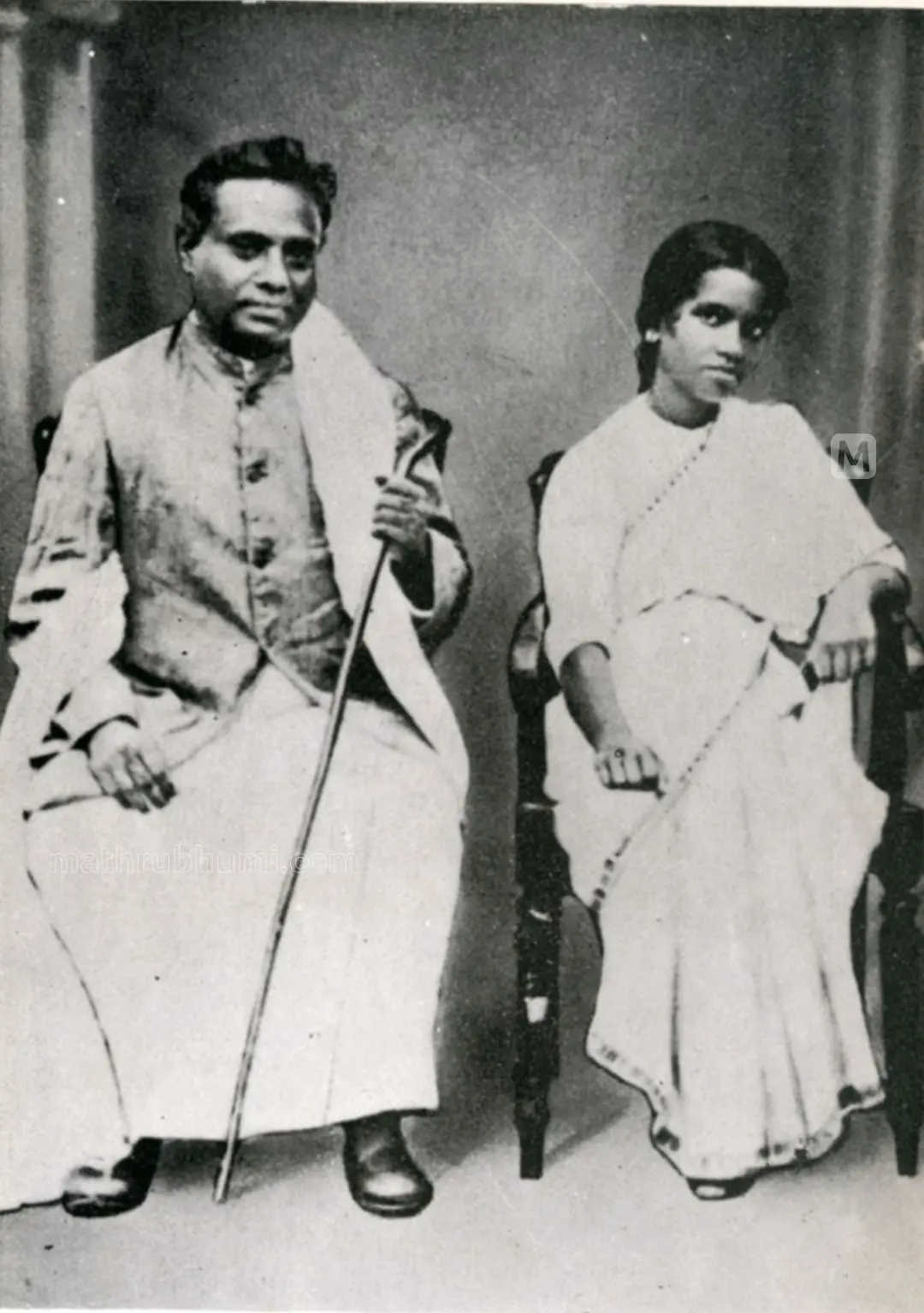kumaranasan with wife bhanumathy amma (file image)