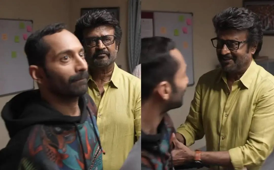 Fahadh Faasil and Rajinikanth | Photo: Screengrab
