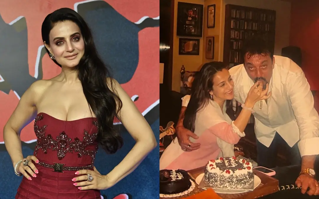 Ameesha Patel and Sanjay Dutt | Photos: AFP, instagram.com/ameeshapatel9