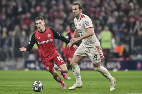 Kane's brace breaks Leverkusen jinx at Allianz Arena; Bayern takes crucial 3-0 lead in the first leg
