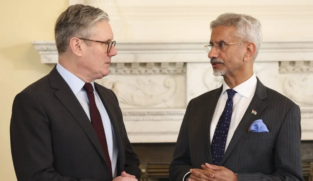 Minister of External Affairs S Jaishankar with Keir Starmer, Prime Minister of the United Kingdom.