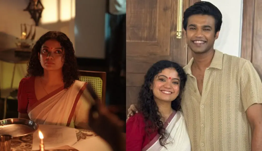 Anna Ben and Babil Khan from the sets of Yakshi (Screengrab: Instagram)