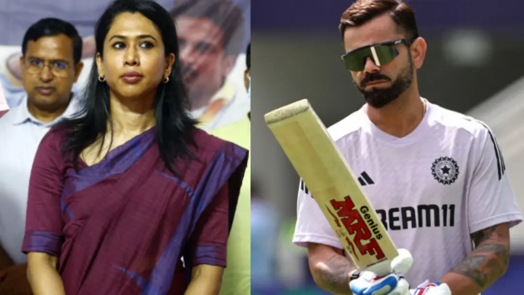 From (L) Shama Mohamed and Virat Kohli | Photos: Agencies