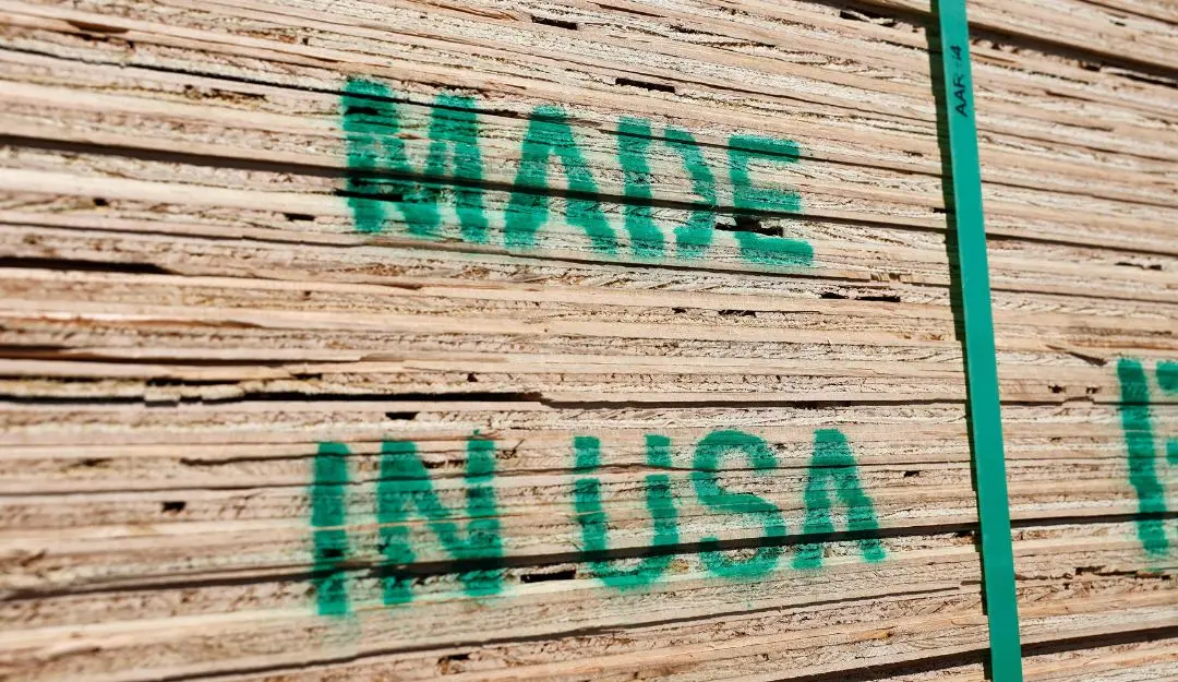 Stacks of US lumber are stamped 'Made In USA' and available for sale at Home Depot in Pasadena, California | Photo: AFP