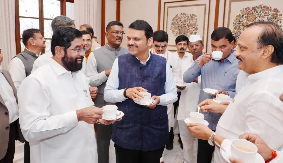 Eknath Shinde, Devendra Fadnavis and Ajit Pawar (left to right)