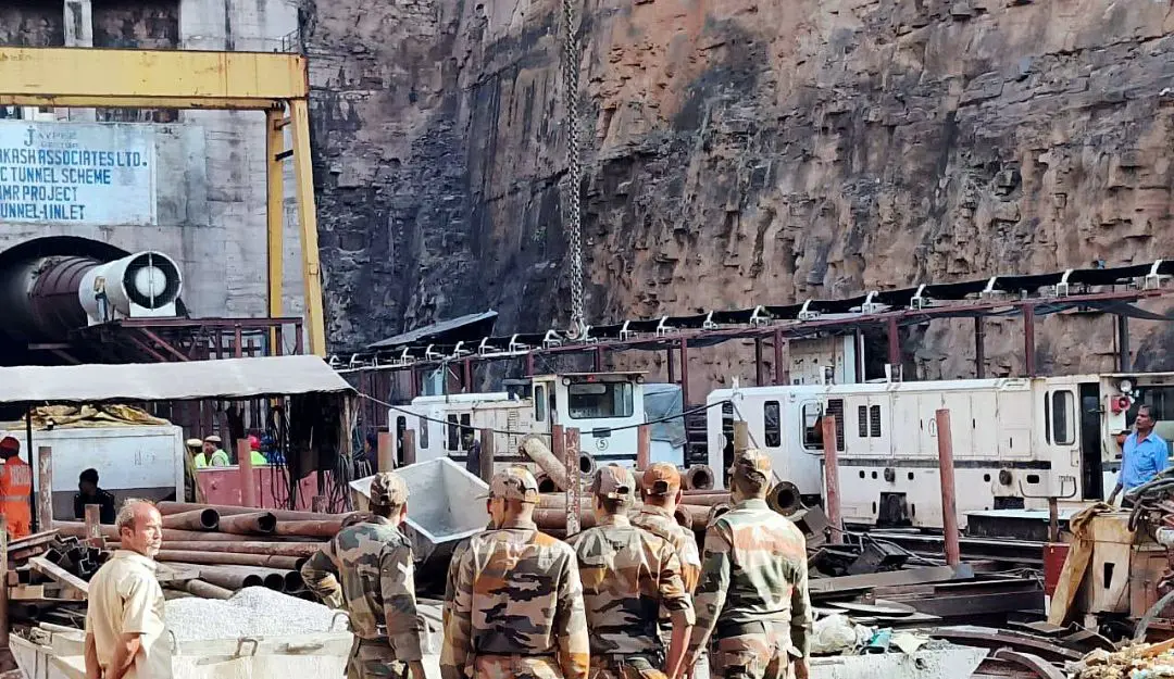 Telangana tunnel collapse (Photo: ANI)