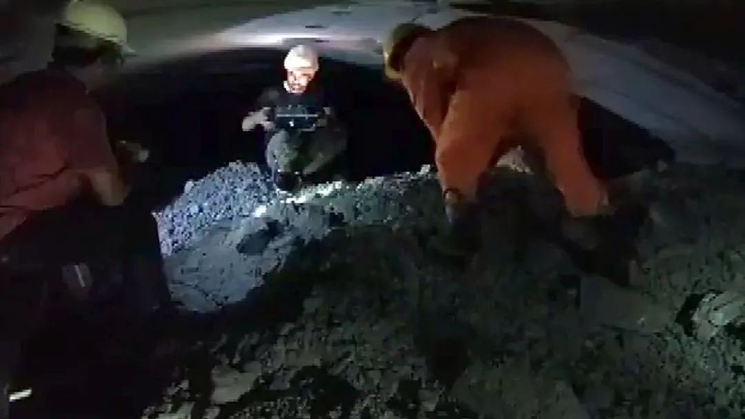Rescue teams use GPR machines to search for trapped persons inside the SLBC Tunnel | Photo: ANI