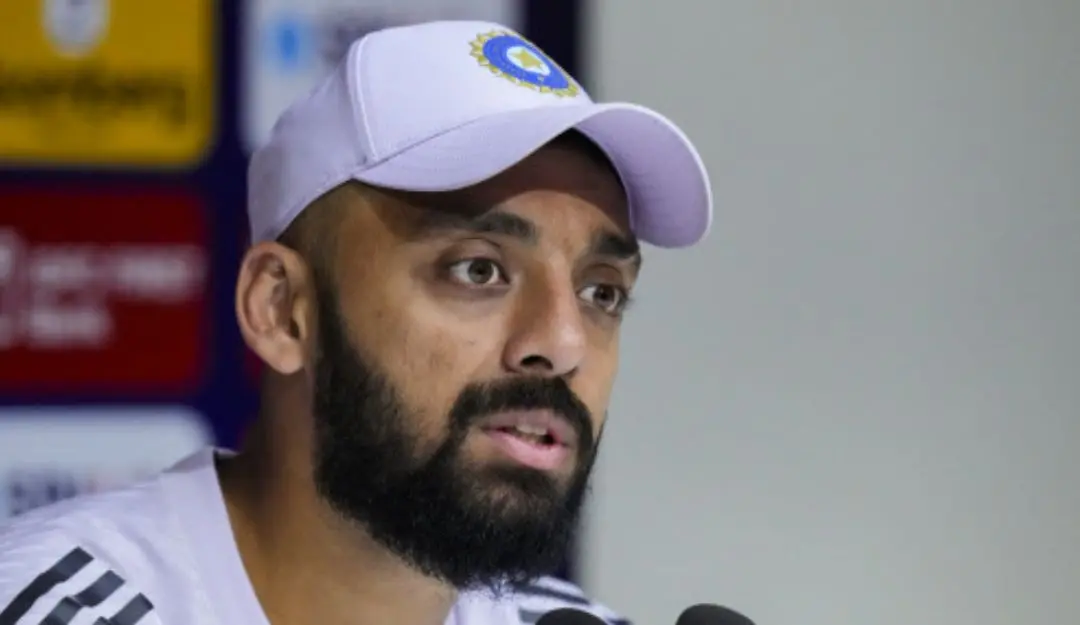 Varun Chakravarthy addresses the media during a practice session ahead of the second T20I cricket match between India and England, at the MA Chidambaram Stadium, in Chennai. | Photo: PTI