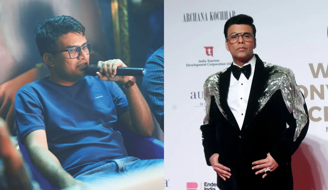 Haneef Adeni, Karan Johar | Photo: Mathrubhumi, PTI