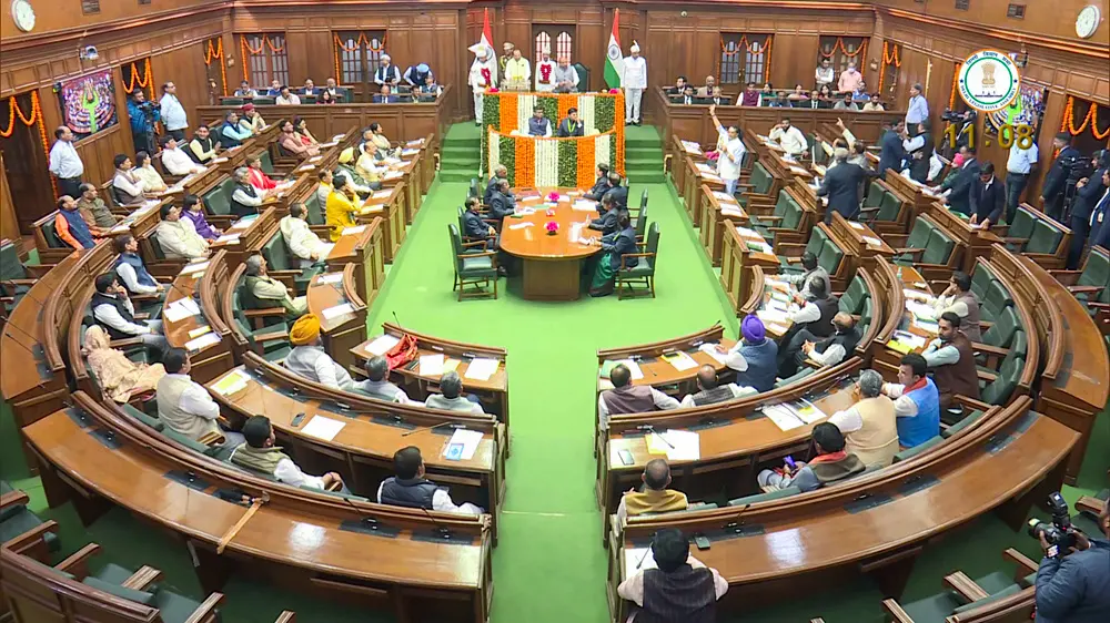 Proceedings underway during the first session of the Delhi Assembly | ANI