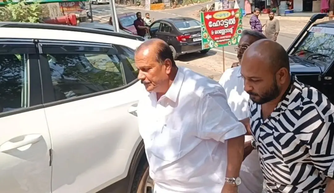 BJP leader PC George arriving at Erattupetta court to surrender in hate speech case.
