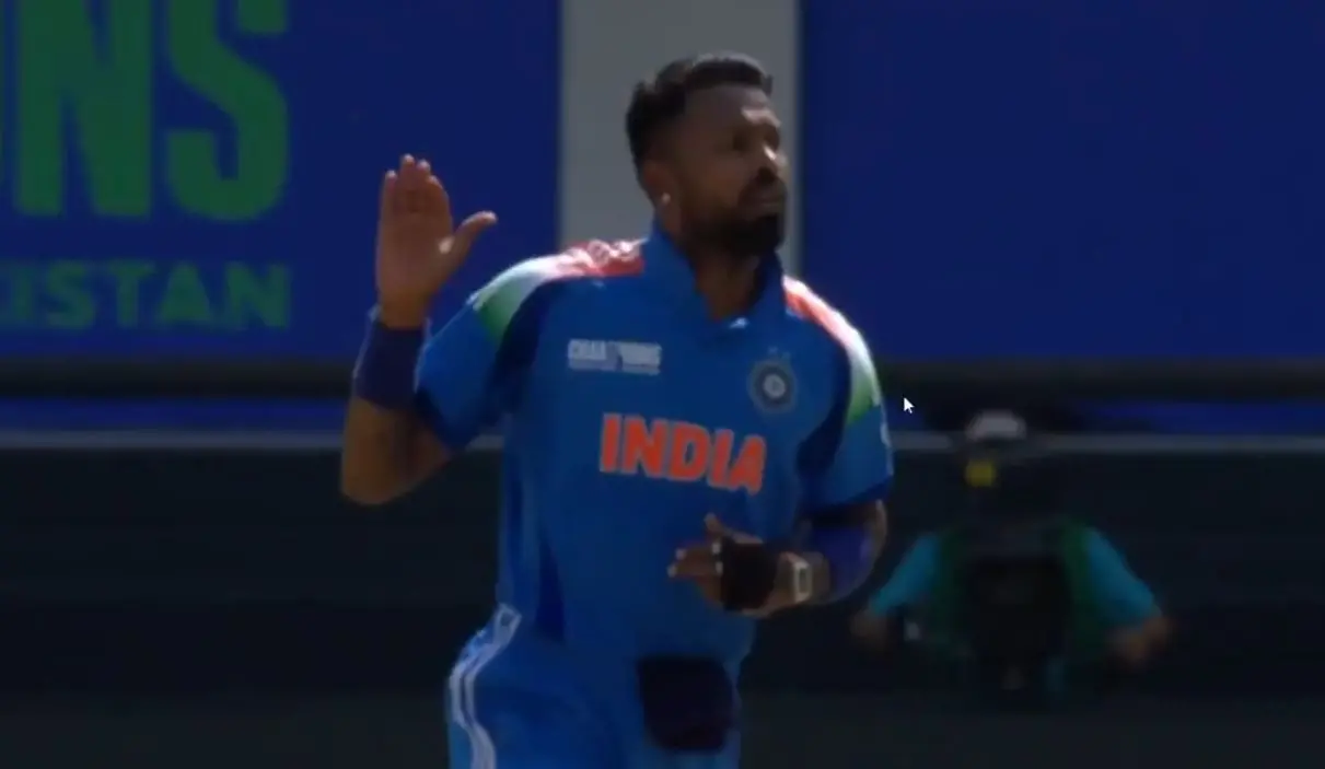 Hardik Pandya after dismissing Babar Azam