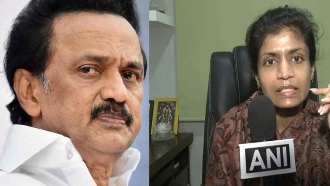 From (L) Tamil Nadu CM MK Stalin, BJP leader Rachna Reddy | Photo: Agencies/X