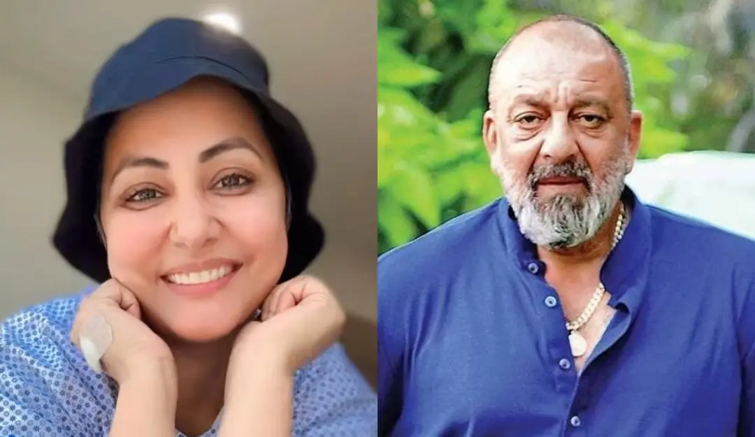 Bollywood actress Hina Khan and actor Sanjay Dutt.