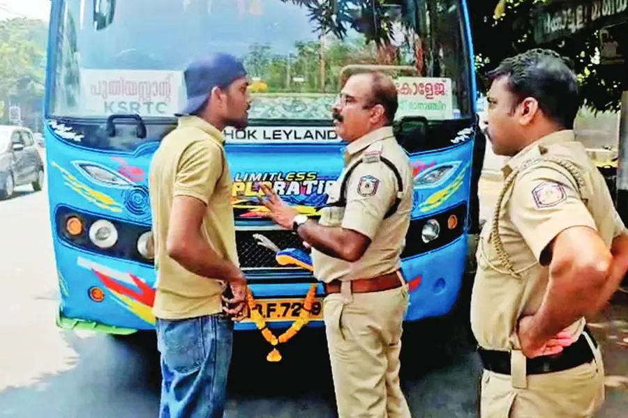 Elathur police arrest 12 drunk and unlicensed bus drivers in major crackdown