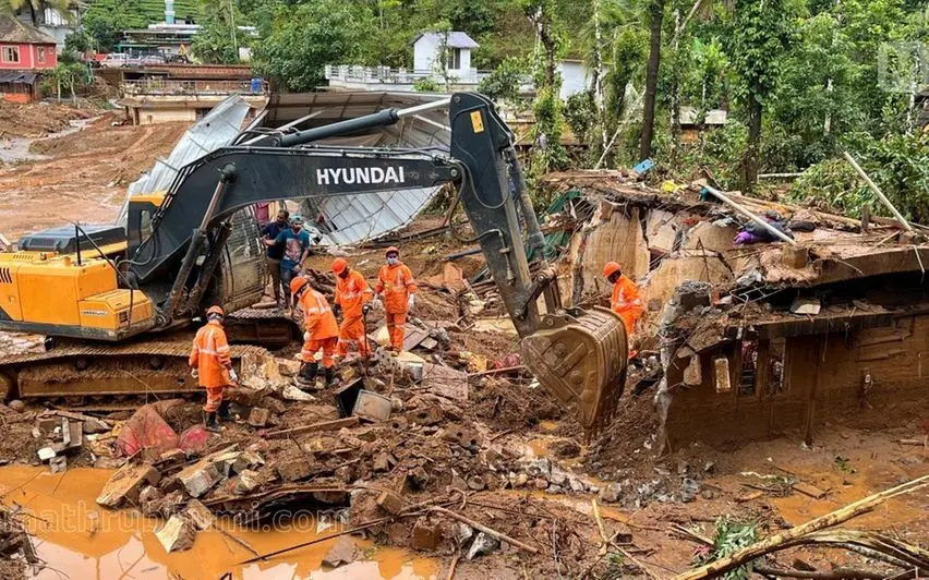 The search conducted for the missing persons at Vellarimala (file photo) | Photo: Shaheer CH