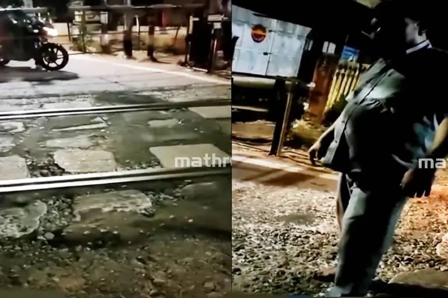 Gatekeeper traps auto in level cross as driver questioned delay in opening gate