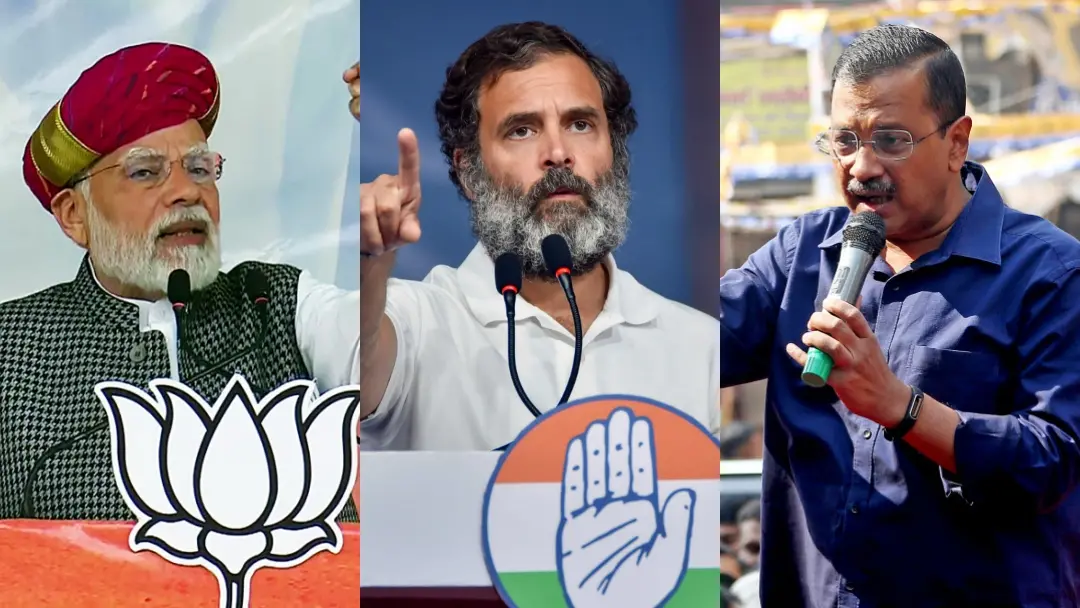 Narendra Modi, Rahul Gandhi, Aravind Kejriwal | Photo: PTI, ANI