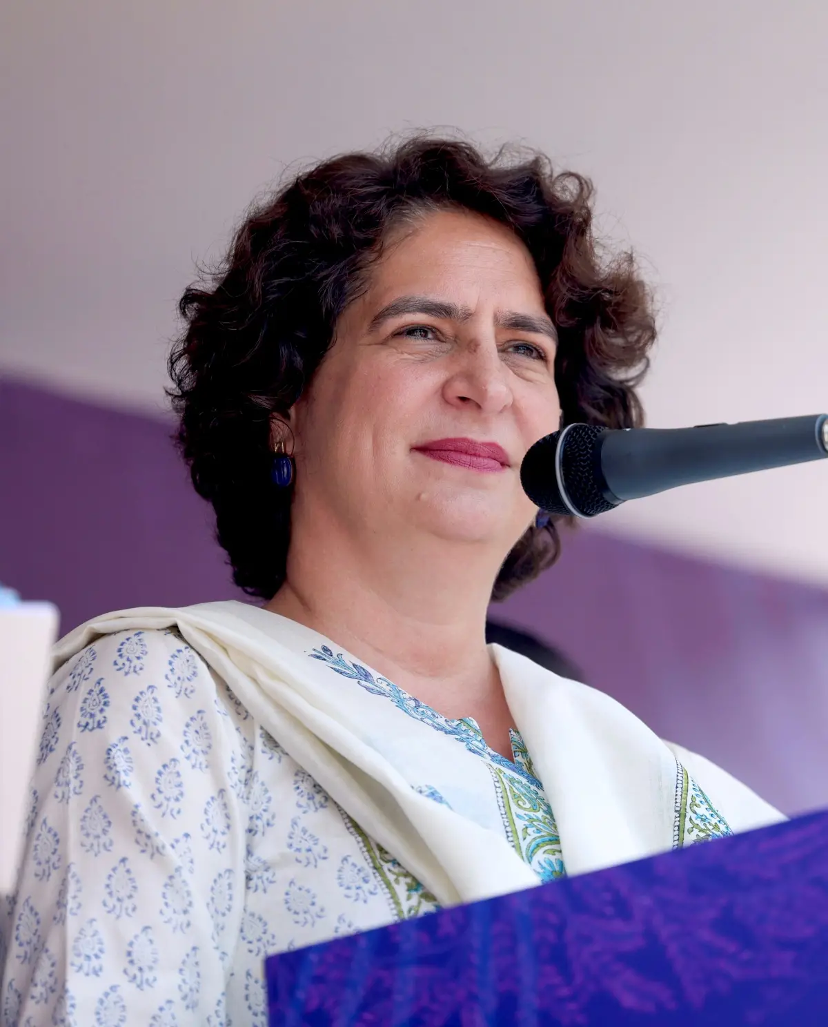 Congress General Secretary Priyanka Gandhi during an election campaign meeting in Wayanad | Photo: PTI