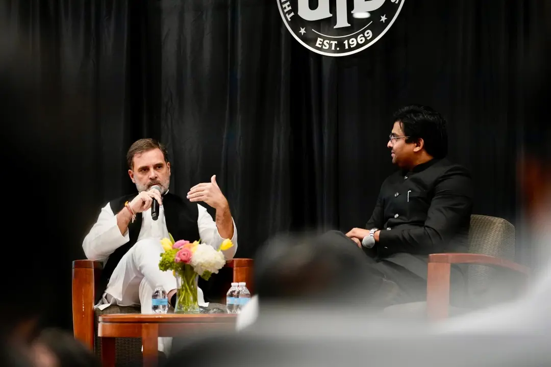Rahul Gandhi engages in an interaction with students at the University of Texas | Photo: X\INCIndia