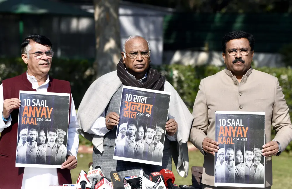 Congress President Mallikarjun Kharge releases 'Black Paper' against the Modi government | ANI