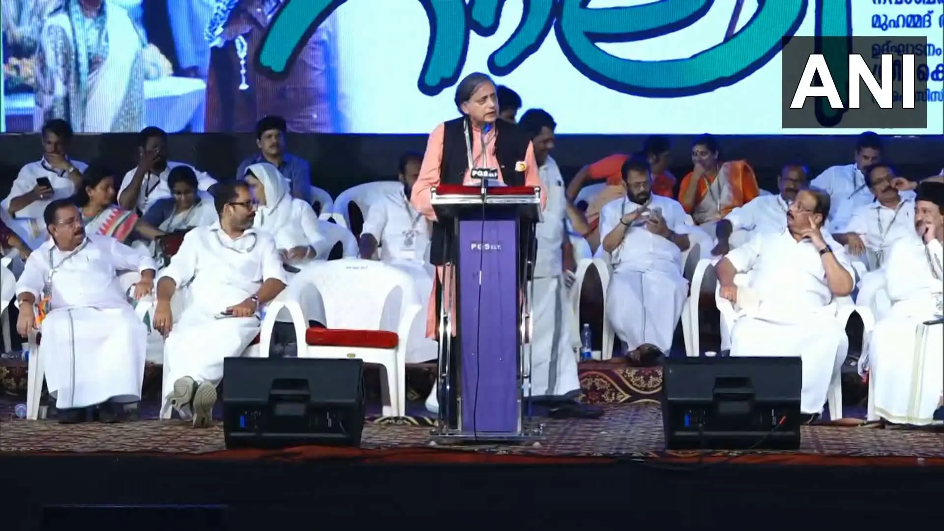 Shashi Tharoor MP speaking at the event | ANI