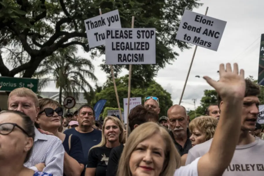 'Thank God for Trump': White South Africans gather in support of American President