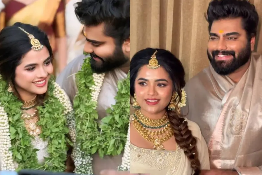 Bigg Boss fame Dr Robin Radhakrishnan ties the knot with Arati Podi at Guruvayur temple