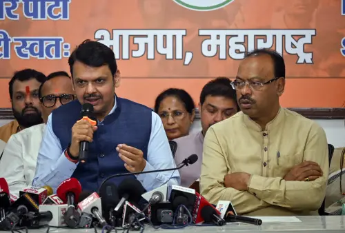Maharashtra Deputy Chief Minister Devendra Fadnavis addresses a press conference after losing in Lok Sabha elections. l Photo: ANI