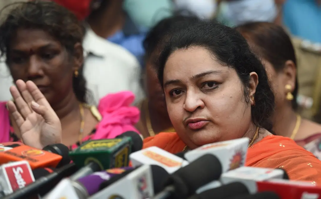 Deepa Jayakumar, niece of late AIADMK supremo J Jayalalithaa | File Photo: PTI