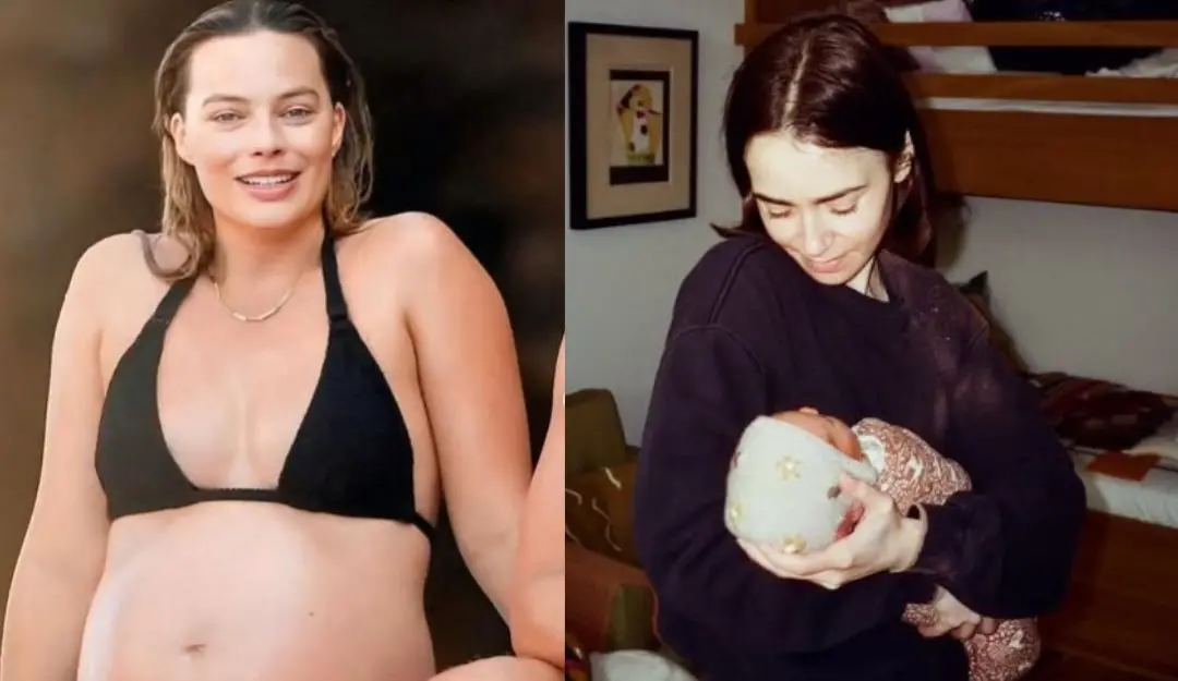 Margot Robbie, Lily Collins with baby | Photos: instagram.com/margotrobbieess/, instagram.com/lilyjcollins/