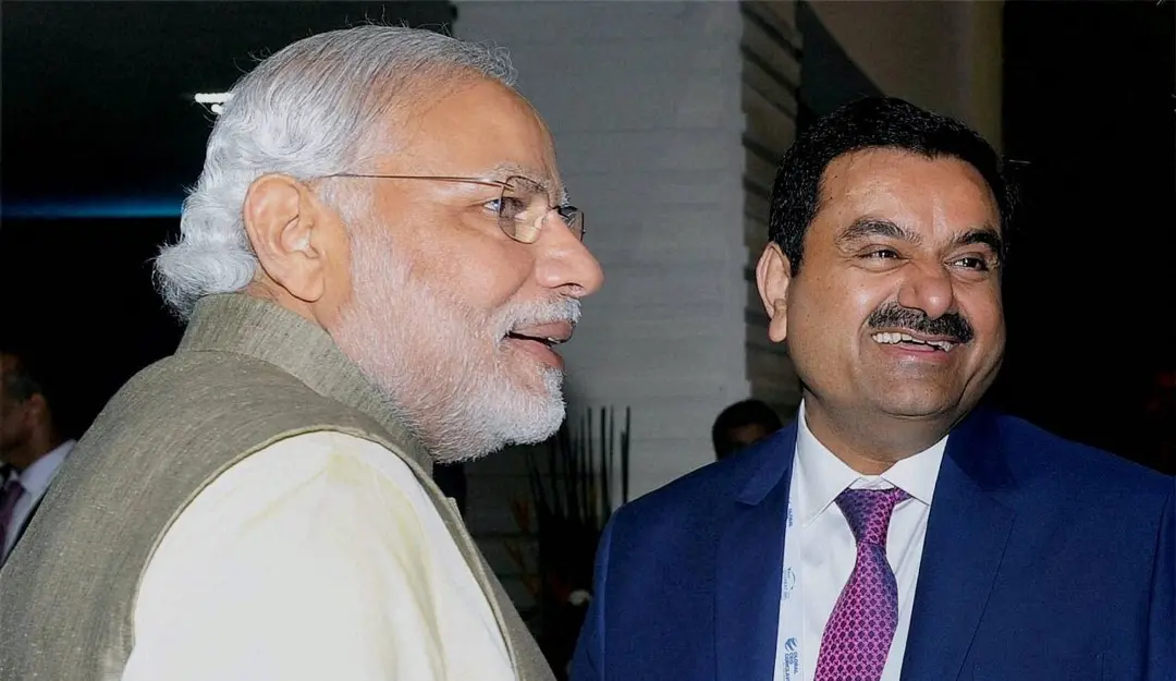Prime Minister, Narendra Modi with industrialist Gautam Adani